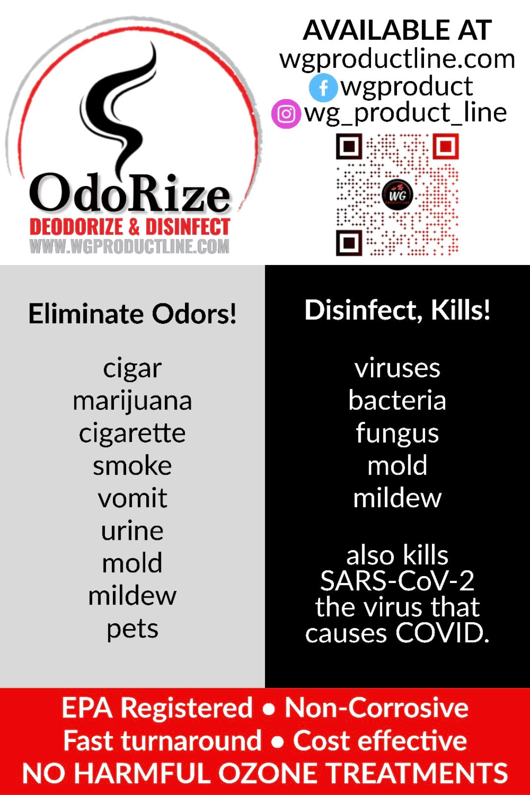 Odorize Odor Eliminator & Disinfectant Spray – 8 oz
